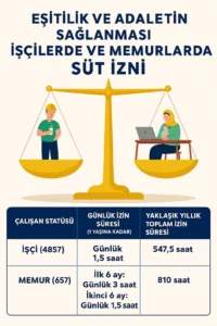 işçilerde memurlarda süt izni